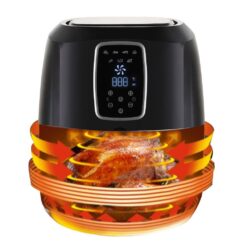 Emerald 5.5 Qt. Black Air Fryer with Digital LED Touch Display