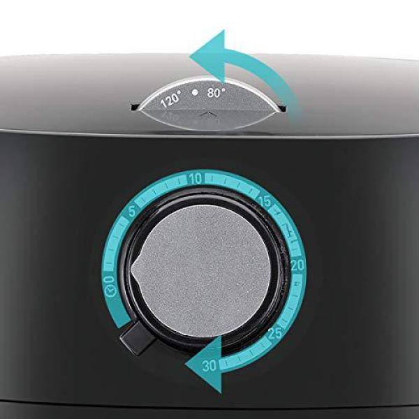 Emerald SM-AIR-1818 4.2 Qt. 1800-Watt Black Air Fryer with Double Ceramic Basket and Pan Set and Rapid Air Technology