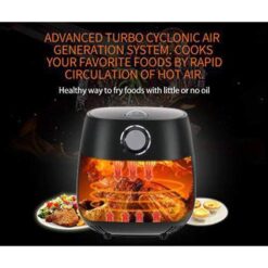 Emerald SM-AIR-1818 4.2 Qt. 1800-Watt Black Air Fryer with Double Ceramic Basket and Pan Set and Rapid Air Technology