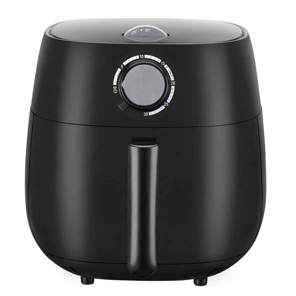 Emerald SM-AIR-1818 4.2 Qt. 1800-Watt Black Air Fryer with Double Ceramic Basket and Pan Set and Rapid Air Technology