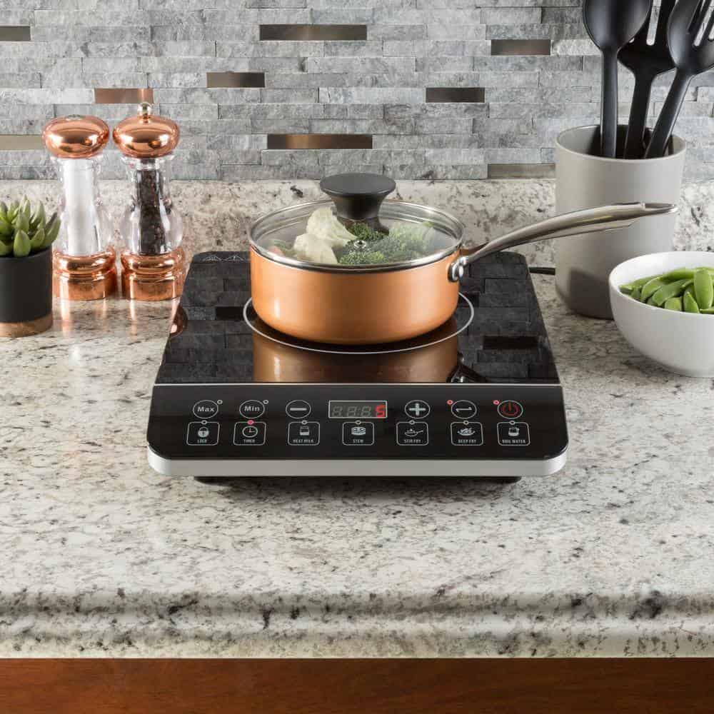 Classic Cuisine Portable Induction Cooktop 1800-Watt Single Burner Electric Hot Plate