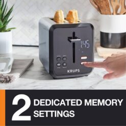 Krups KH320D50 Black My Memory Digital Stainless Steel 2-Slot Toaster