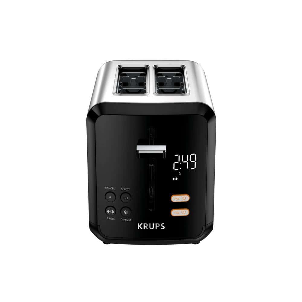 Krups KH320D50 Black My Memory Digital Stainless Steel 2-Slot Toaster