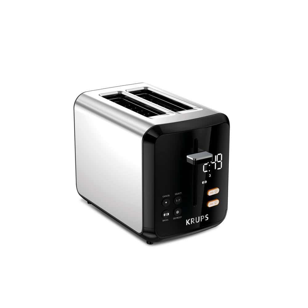 Krups KH320D50 Black My Memory Digital Stainless Steel 2-Slot Toaster