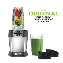 NINJA BL480D Nutri Auto iQ 24 oz. 3-Speed Black High Speed Single Serve Blender