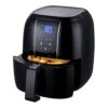 OVENTE FAD61302B 3.2 Qt. Black Air Fryer Grill Pan and Non-Stick Frying Basket Auto Shut-Off 6 Cooking Presets Touch Sensor