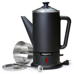 Presto 02815 12 Cup Black Stainless Steel Cordless-Serve Coffee Maker