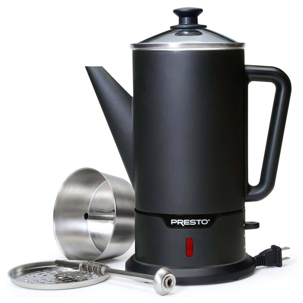 Presto 02815 12 Cup Black Stainless Steel Cordless-Serve Coffee Maker