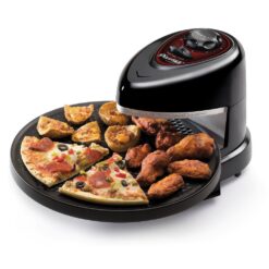 Presto 03430 Pizzazz Plus Rotating Pizza Black Oven 1235 Watts with Built-In Timer