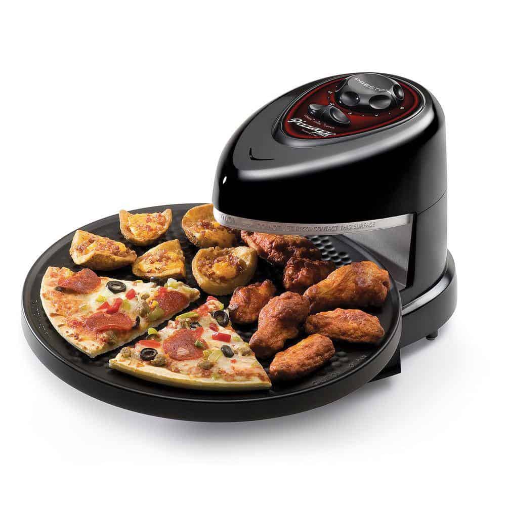 Presto 03430 Pizzazz Plus Rotating Pizza Black Oven 1235 Watts with Built-In Timer