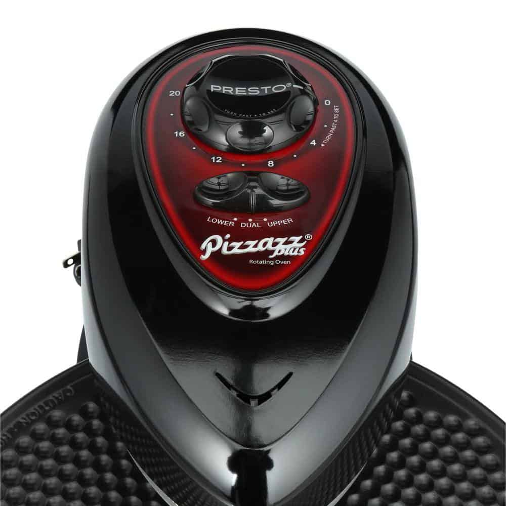 Presto 03430 Pizzazz Plus Rotating Pizza Black Oven 1235 Watts with Built-In Timer