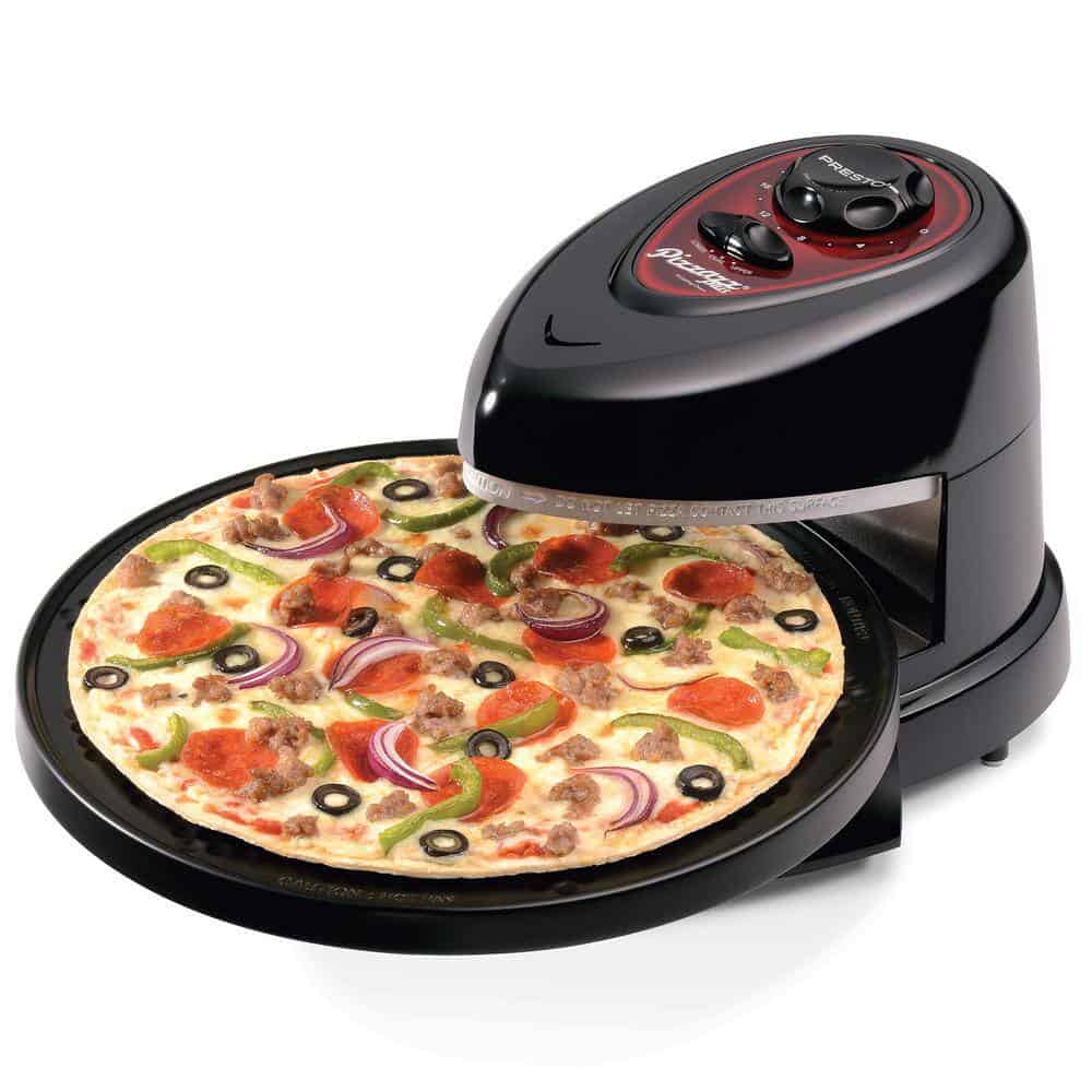 Presto 03430 Pizzazz Plus Rotating Pizza Black Oven 1235 Watts with Built-In Timer