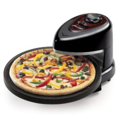 Presto 03430 Pizzazz Plus Rotating Pizza Black Oven 1235 Watts with Built-In Timer
