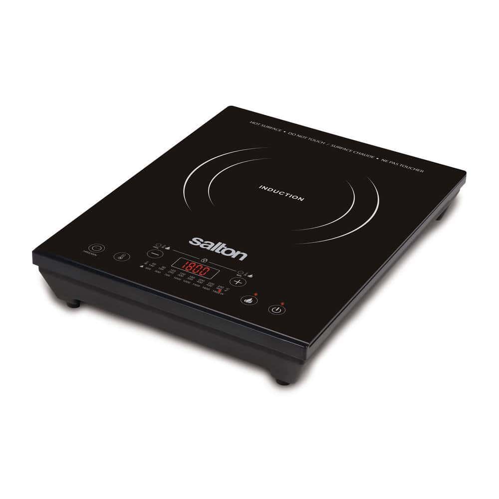 Salton Single Burner 8 in. Black Electric Portable Induction Cooktop