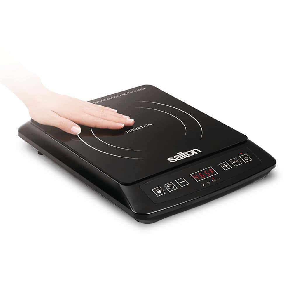 Salton ID1948 Single Burner 12.9 in. Black Electric Induction Cooktop