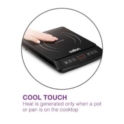Salton ID1948 Single Burner 12.9 in. Black Electric Induction Cooktop