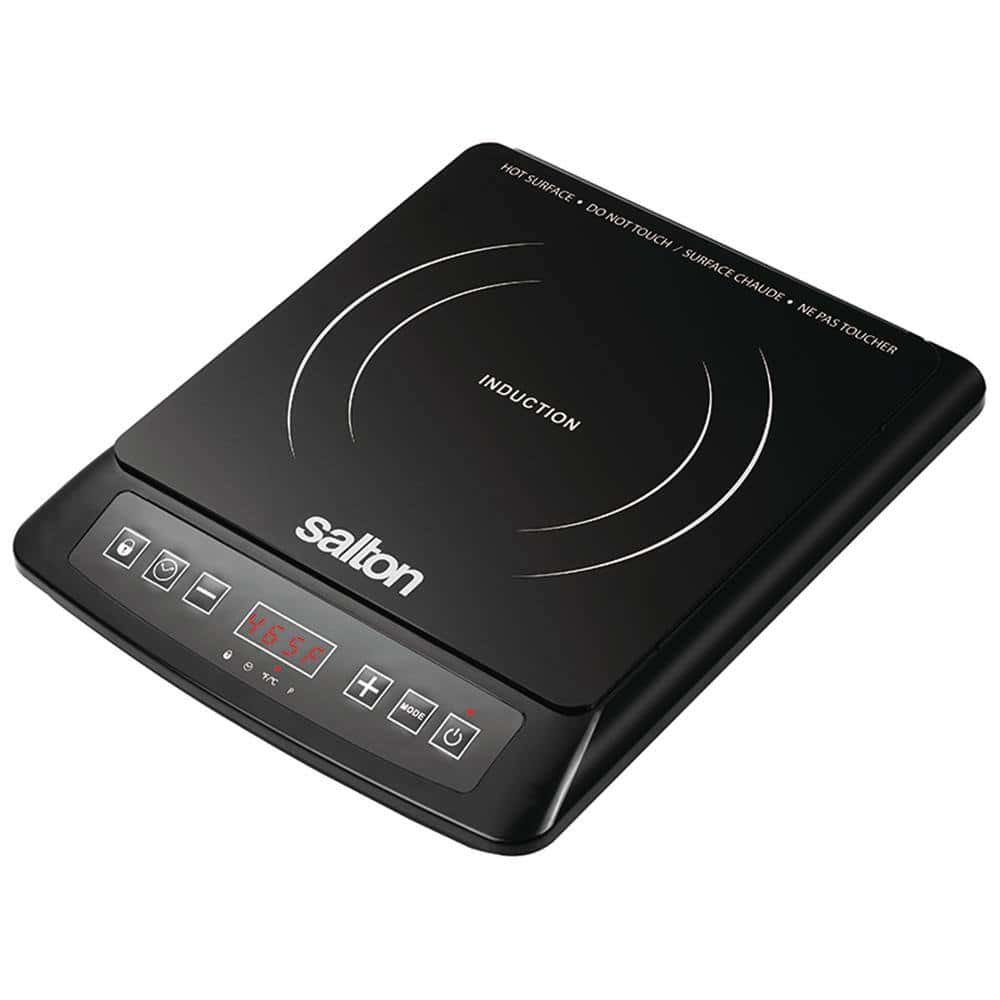 Salton ID1948 Single Burner 12.9 in. Black Electric Induction Cooktop