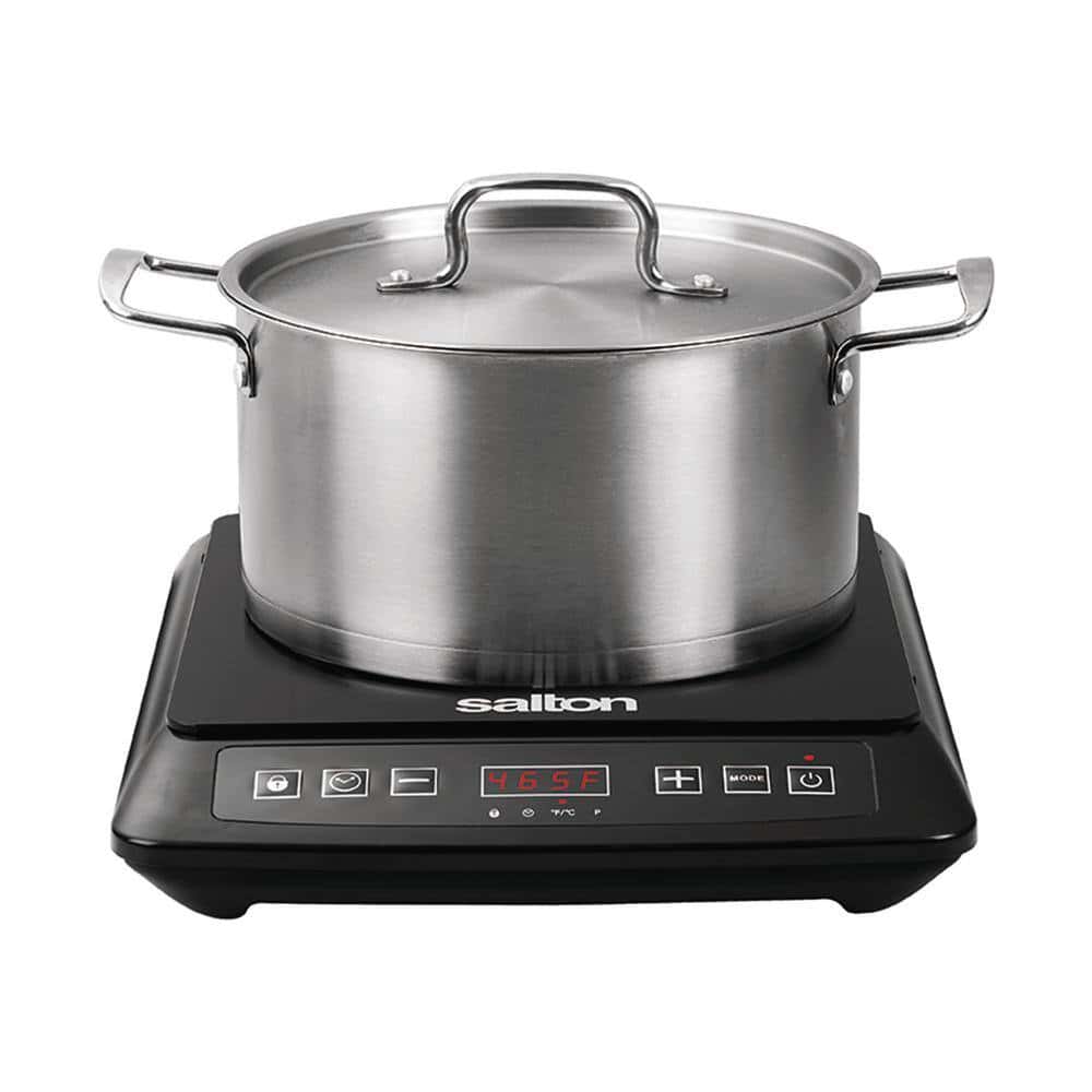 Salton ID1948 Single Burner 12.9 in. Black Electric Induction Cooktop