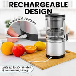 Zulay Kitchen 45-Watt Juice Vortex Lemon and Orange Juicer with USB Charger and Cleaning Brush Included