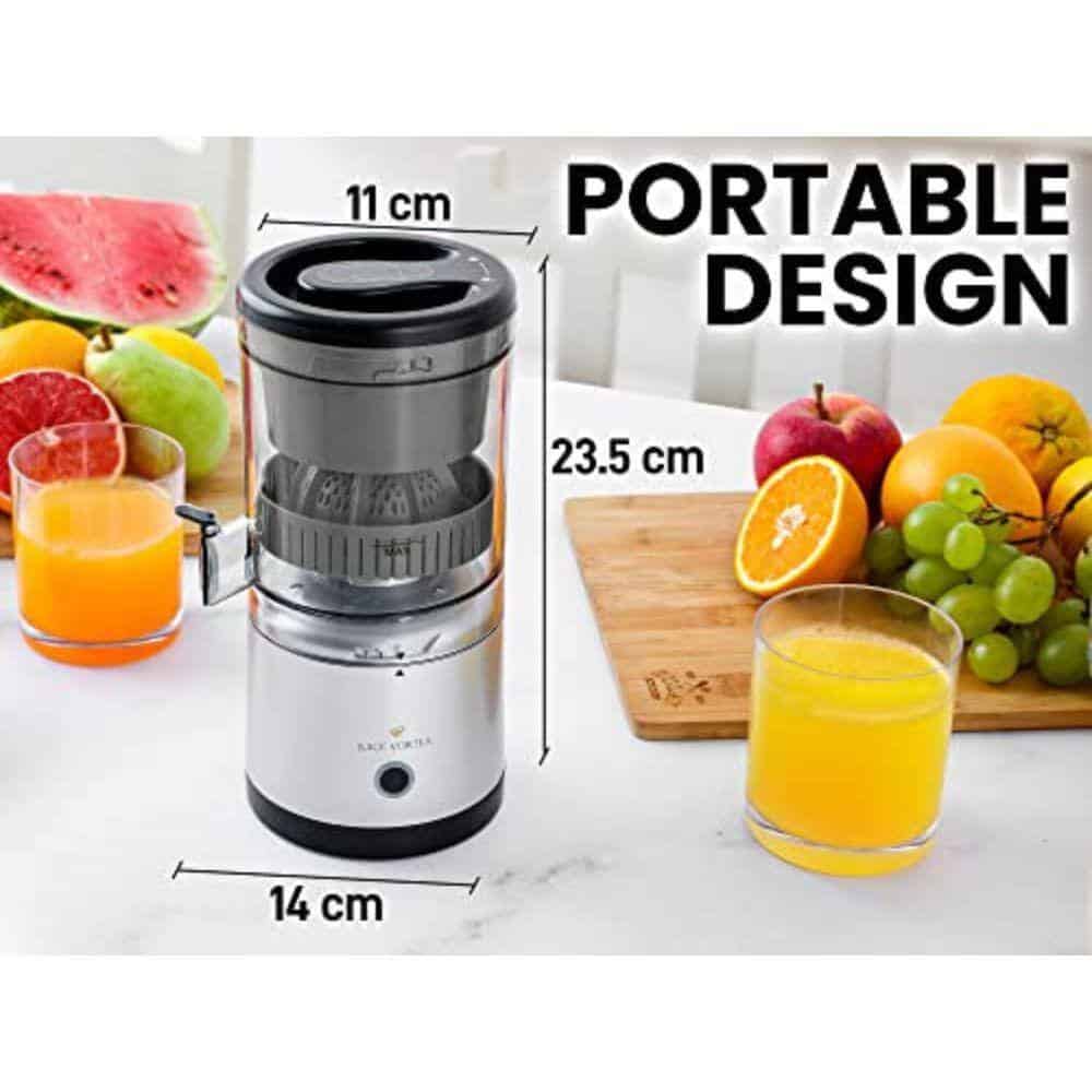 Zulay Kitchen 45-Watt Juice Vortex Lemon and Orange Juicer with USB Charger and Cleaning Brush Included
