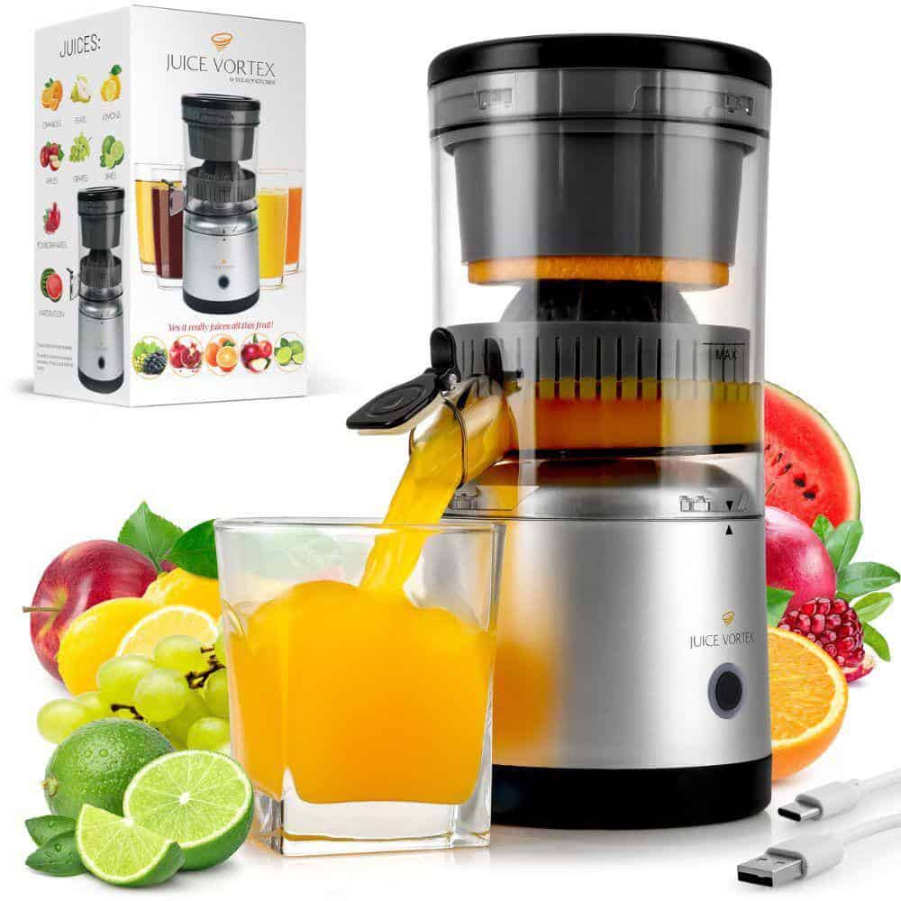 Zulay Kitchen 45-Watt Juice Vortex Lemon and Orange Juicer with USB Charger and Cleaning Brush Included
