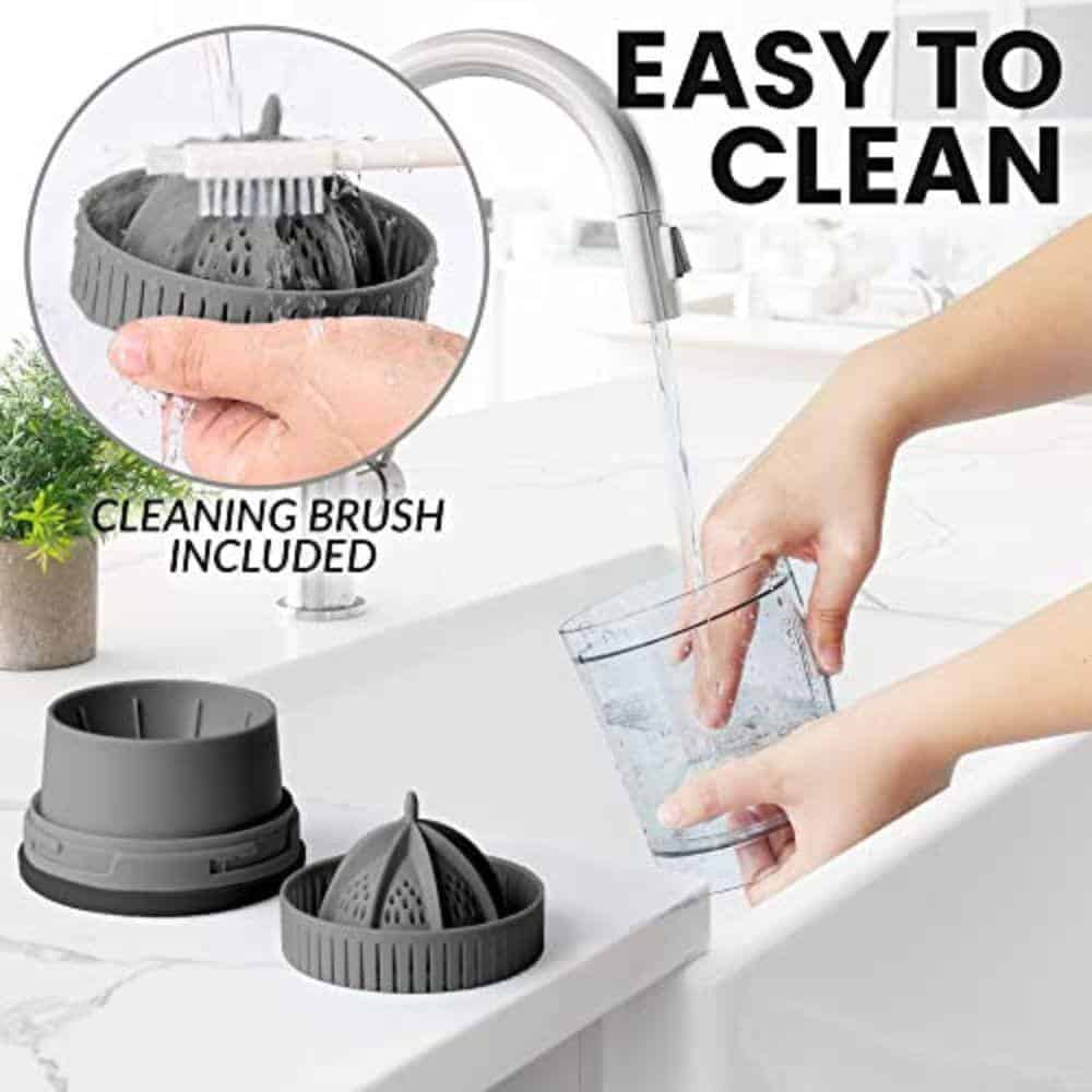 Zulay Kitchen 45-Watt Juice Vortex Lemon and Orange Juicer with USB Charger and Cleaning Brush Included