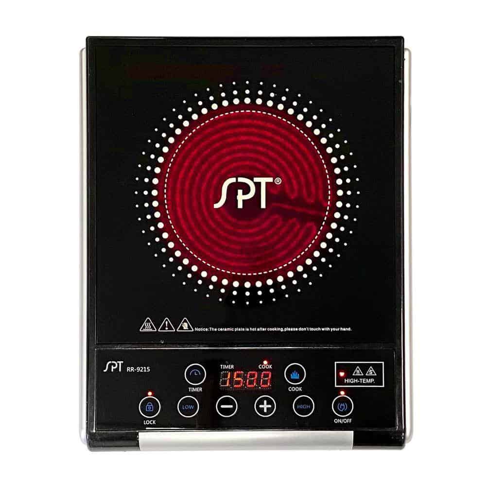 SPT Single Burner 15 in. Black Radiant Hot Plate with Temperature Control