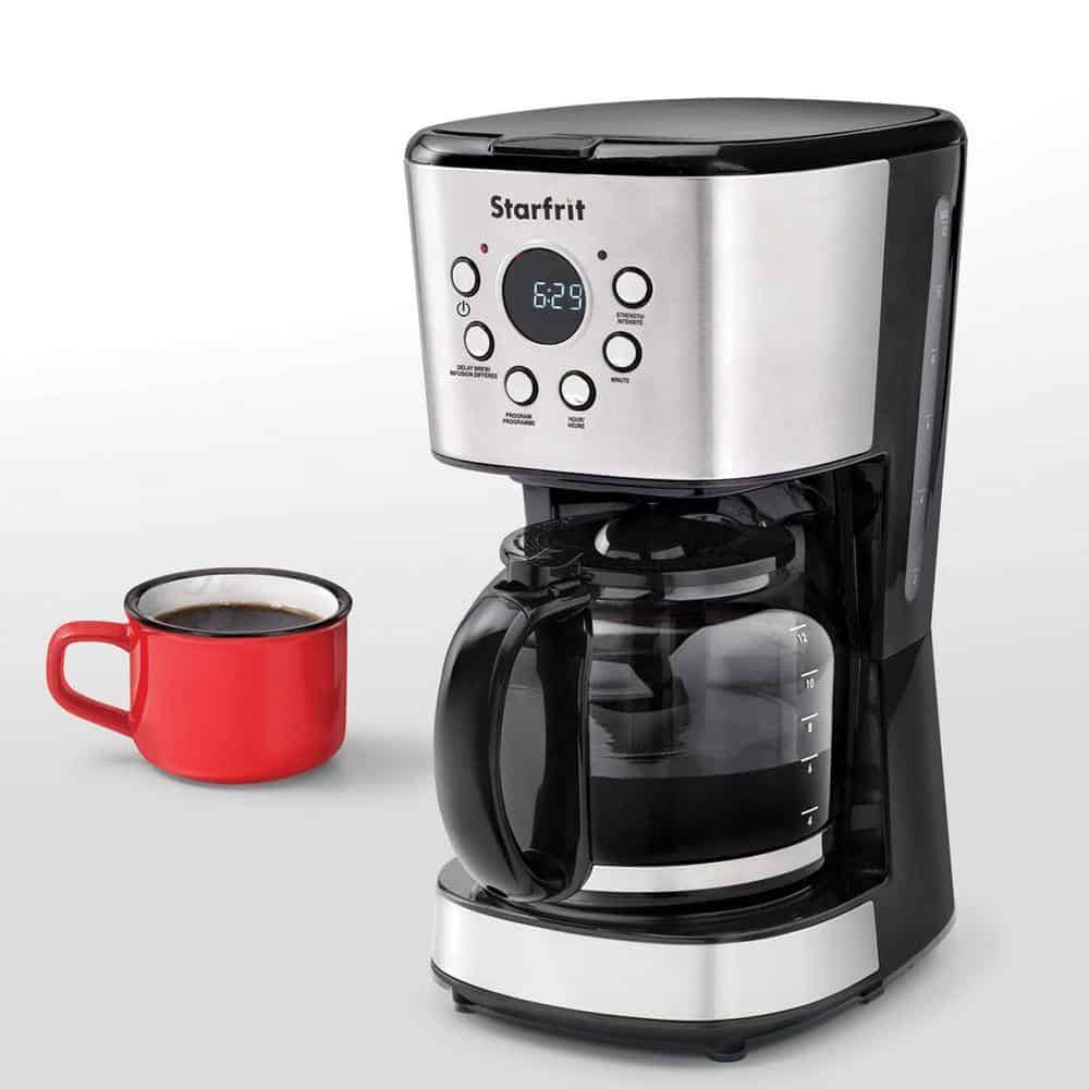 Starfrit 024001-002-0000 12-Cup Black Drip Coffee Maker Machine