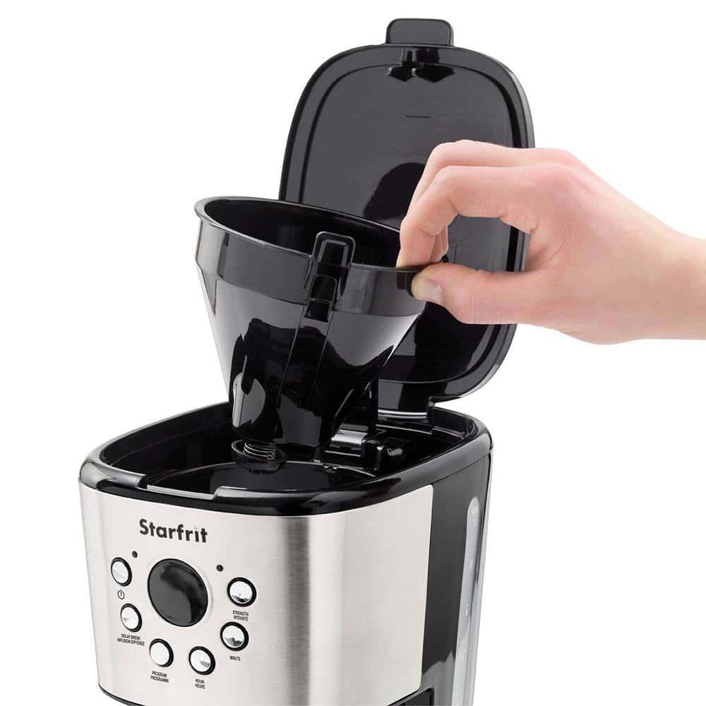 Starfrit 024001-002-0000 12-Cup Black Drip Coffee Maker Machine