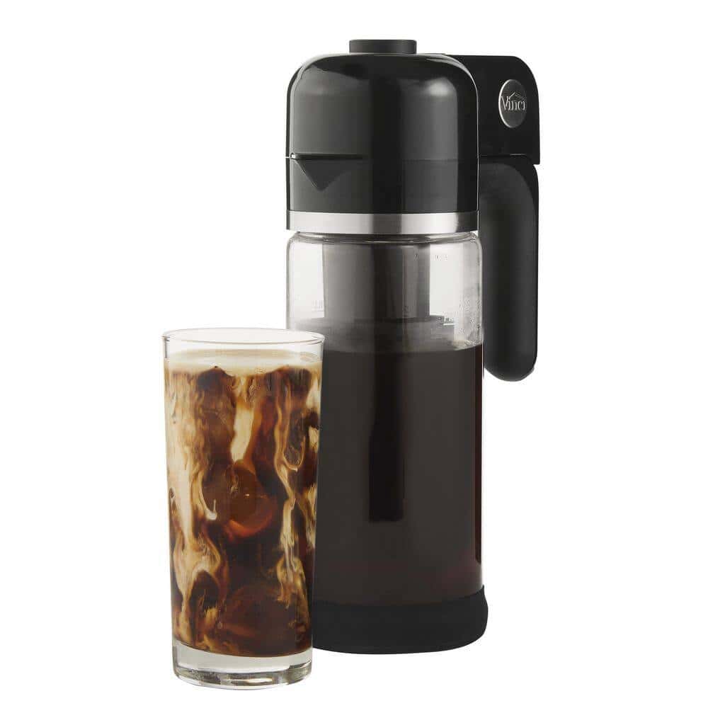 VINCI E23010 4-Cup Black Color Express Cold Brew Electric Coffee Maker With 4-Brew Strength Settings and Cleaning Cycle