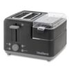 West Bend 78500 Breakfast Station 2-Slice Black Wide Slot Toaster with Removable Crumb Tray