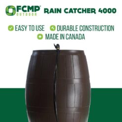 FCMP Outdoor Rain Catcher 50 Gal. Brown RC 4000 Rain Barrel