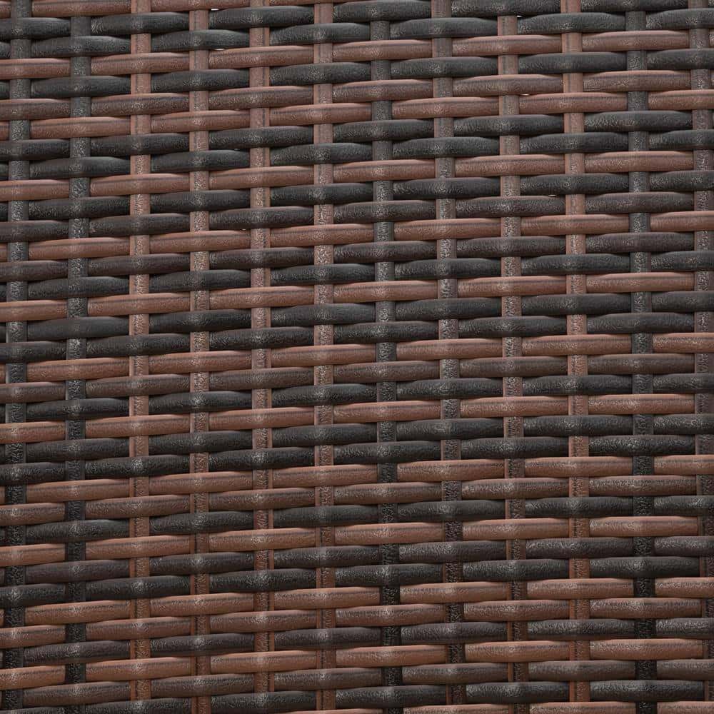 Karl home 132 Gal. Resin Wicker Storage Cuboid Deck Box