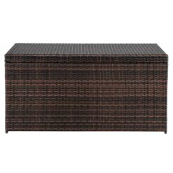 Karl home 132 Gal. Resin Wicker Storage Cuboid Deck Box