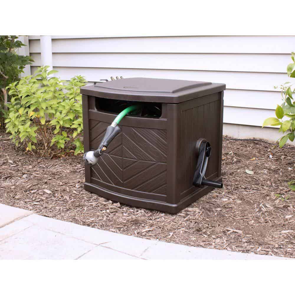 Suncast CPLPDH150 150 ft. Slide Trak Hose Hideaway - Java