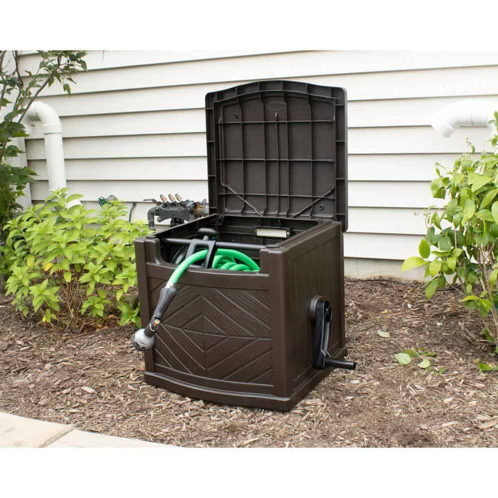 Suncast CPLPDH150 150 ft. Slide Trak Hose Hideaway - Java
