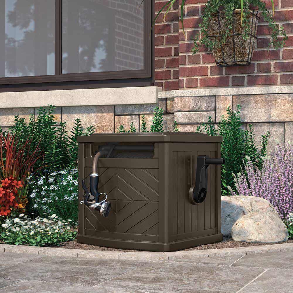 Suncast CPLPDH150 150 ft. Slide Trak Hose Hideaway - Java