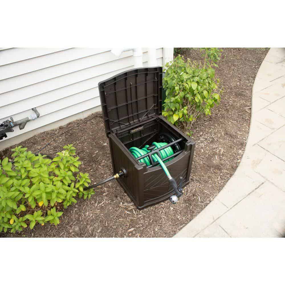 Suncast CPLPDH150 150 ft. Slide Trak Hose Hideaway - Java