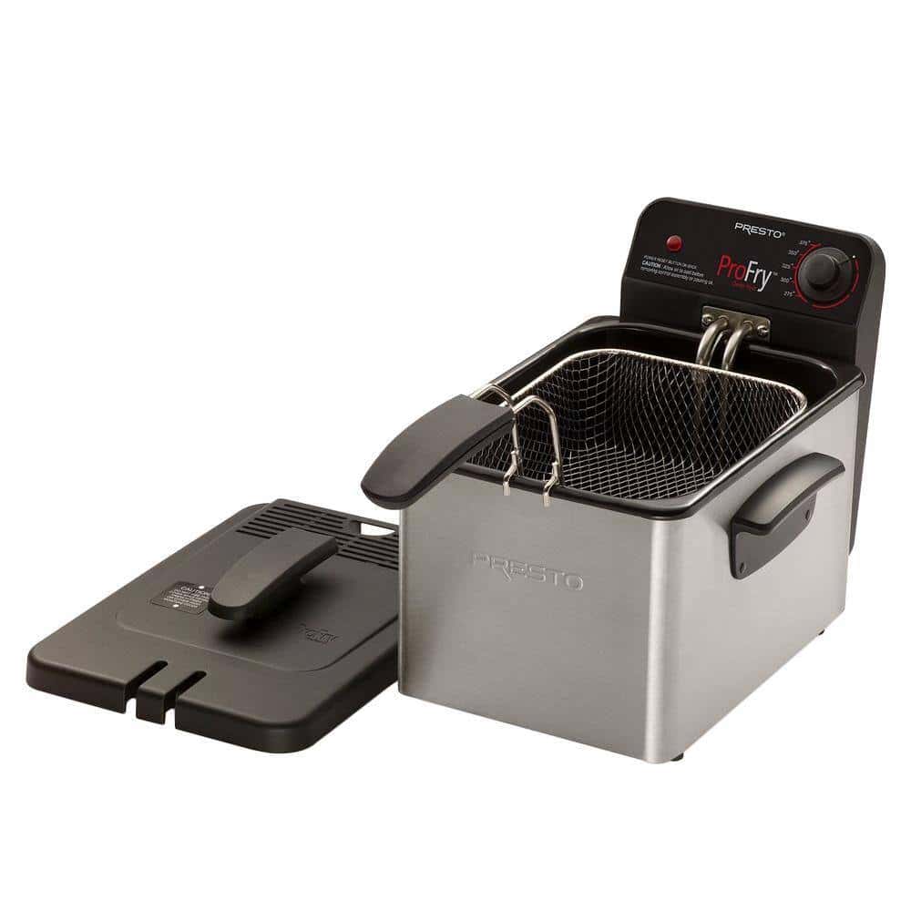 Presto 05461 Professional 3.2 Qt. Stainless Steel Deep Fryer with Fry Basket