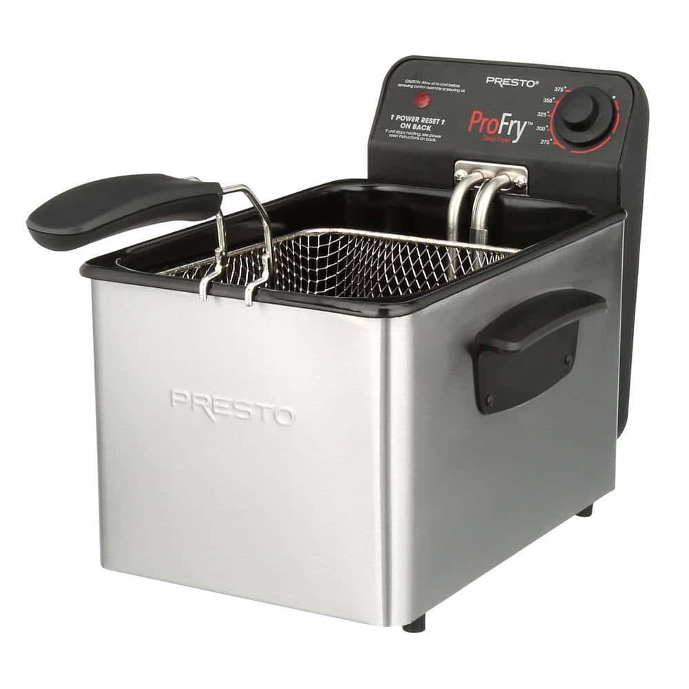 Presto 05461 Professional 3.2 Qt. Stainless Steel Deep Fryer with Fry Basket