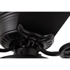 Hugger 52 in. LED Indoor Black Ceiling Fan with Light Kit