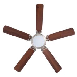 Hugger 52 in. LED Indoor Brushed Nickel Ceiling Fan with Light Kit