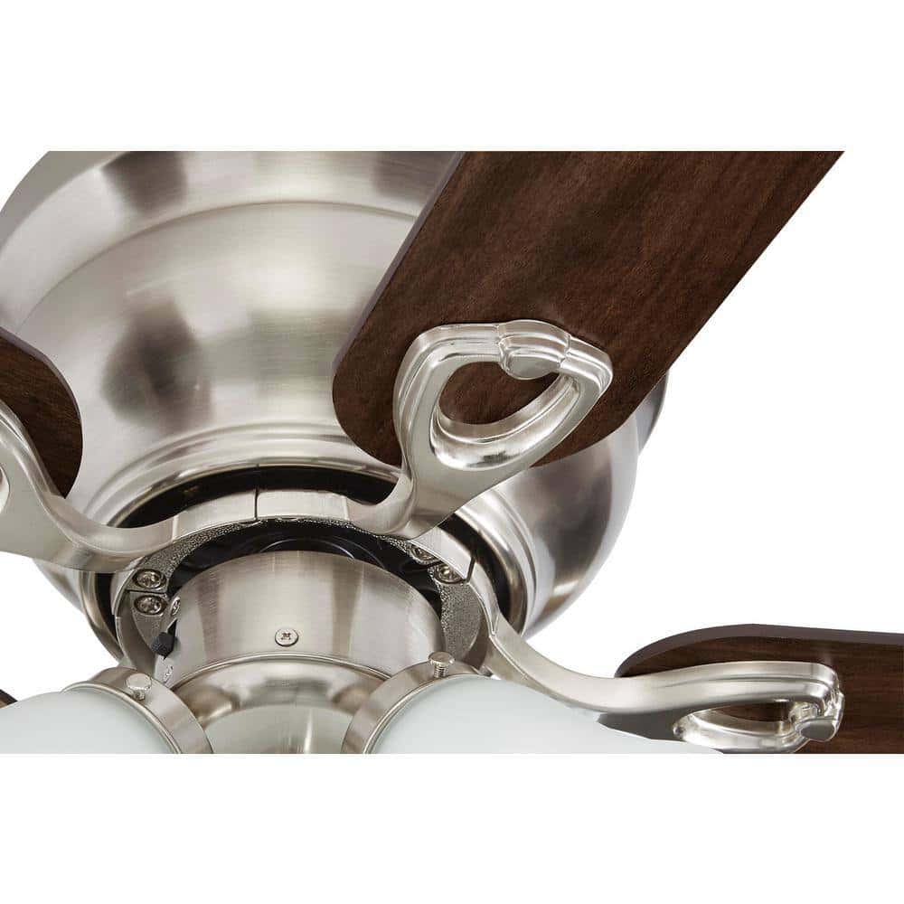 Clarkston II 44 in. LED Indoor Brushed Nickel Ceiling Fan with Light Kit