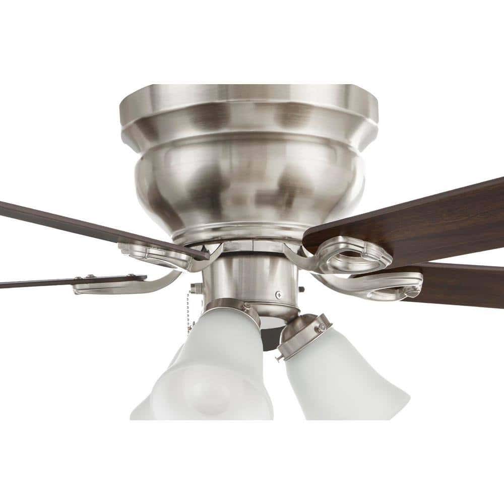 Clarkston II 44 in. LED Indoor Brushed Nickel Ceiling Fan with Light Kit
