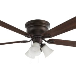 Clarkston II 44 in. LED Indoor Oil Rubbed Bronze Ceiling Fan with Light Kit