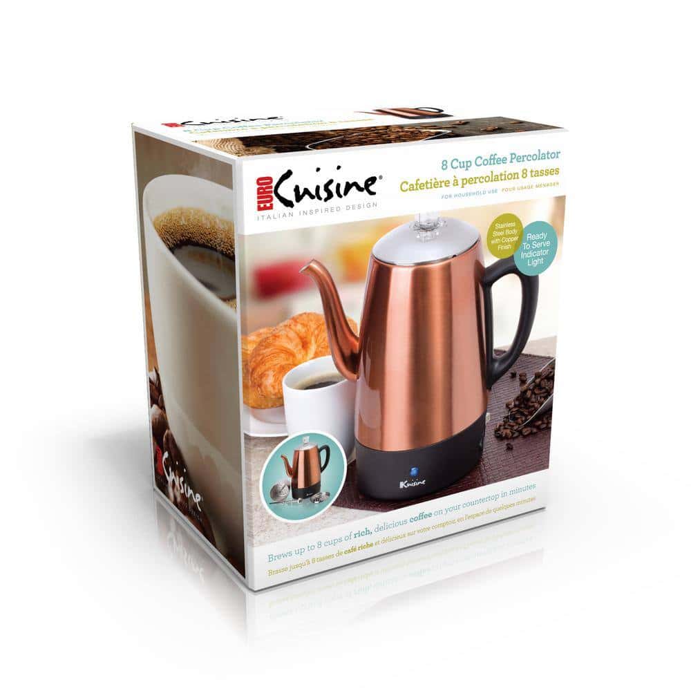 Euro Cuisine PER08 8-Cup Copper Electric Percolator