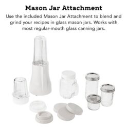 Tribest PB-350-A Mason Jar 16 oz. Single Speed Cream Personal Blender