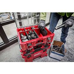 Milwaukee Packout 19.7 in. Deep Storage Organizer 2100 cu in Black/Red