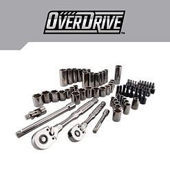 Craftsman OVERDRIVE 1/4 and 3/8 in. drive Metric/SAE 6 Point Mechanic's Tool Set 80 pc