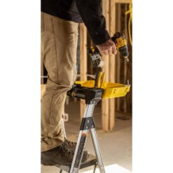 Gorilla Ladders GLA-4XB 4 .5 ft. Aluminum Dual Platform Step Ladder with Project Bucket (9 ft. Reach), 250 lbs. Capacity Type I Duty Rating